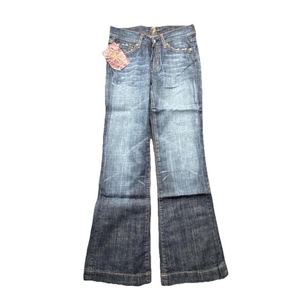 7 For All Mankind Dojo Women's Jeans Size 25 Navy Blue U115ARG019U NWT - Picture 1 of 13